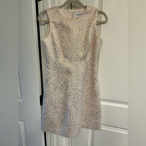 Elizabeth McKay Cream Sleeveless Mini Dress